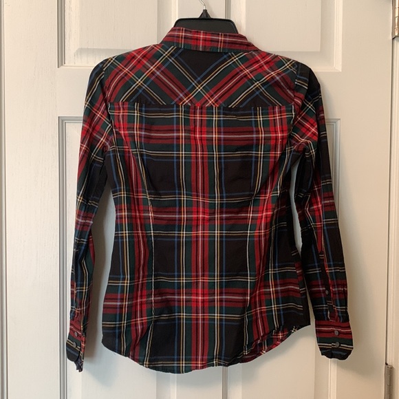 J.Crew Tartan Plaid Button Down Top - Picture 2 of 5